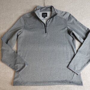 01 Algo Sweater Small Gray 1/4 Zip Waffle Thermal Pullover